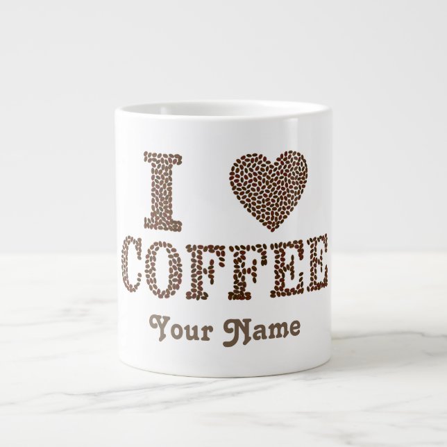 Jumbo size mug with "I Heart Coffee" (Front)