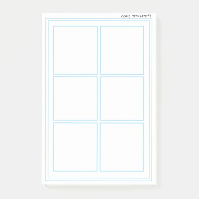 Jumbo Sized Comic Art Template Notepad (Front)