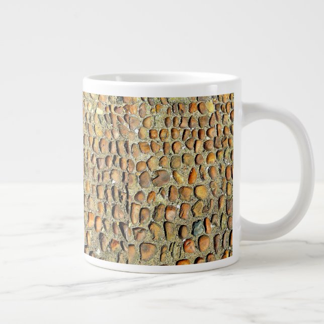 Jumbo Speciality Mug! Unique Stone Motif! Large Coffee Mug (Right)