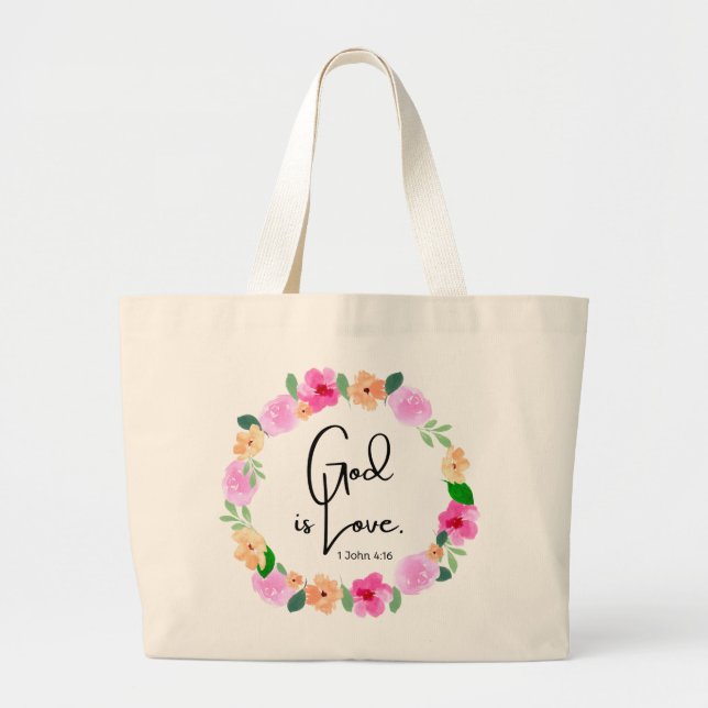 Jumbo Tote Bag God is Love (Front)
