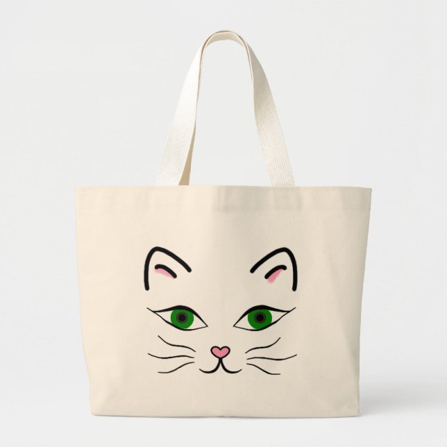 Jumbo Tote - Kitty Face (Front)