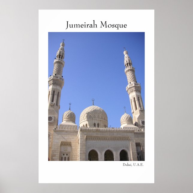Jumeirah Mosque Poster (Front)