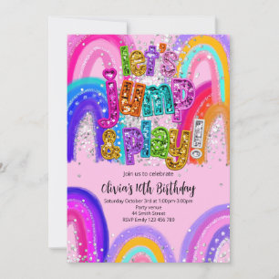 Jump and Play Party Birthday Any Age Invitation