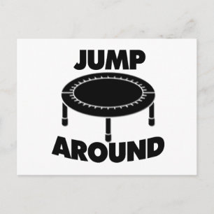 Jump Around Trampoline Postcard
