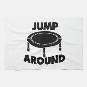 Jump Around Trampoline Tea Towel