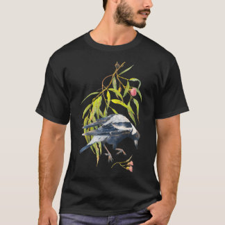 Jump - Australian Magpie Eucalyptus Watercolor T-Shirt