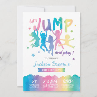 Jump Birthday Invitation