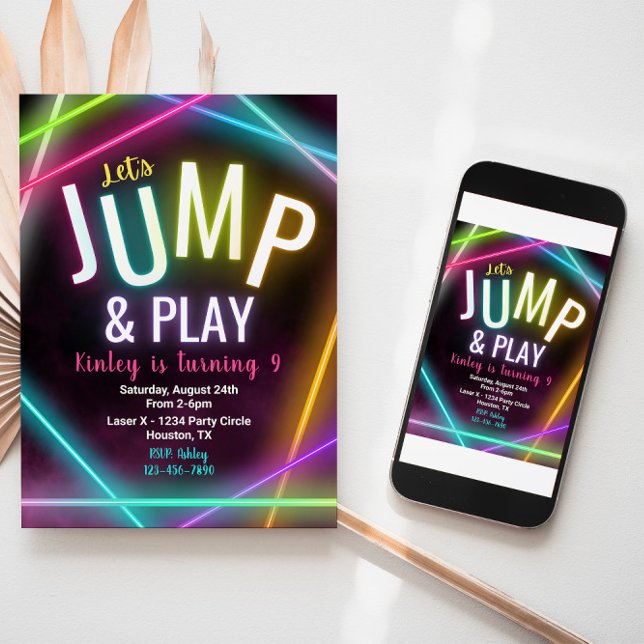 Jump Birthday Invitation | Jumping Party (Creator Uploaded)