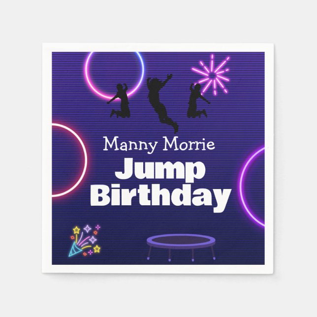 Jump Birthday Napkin (Front)