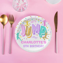 Jump Birthday Paper Plate