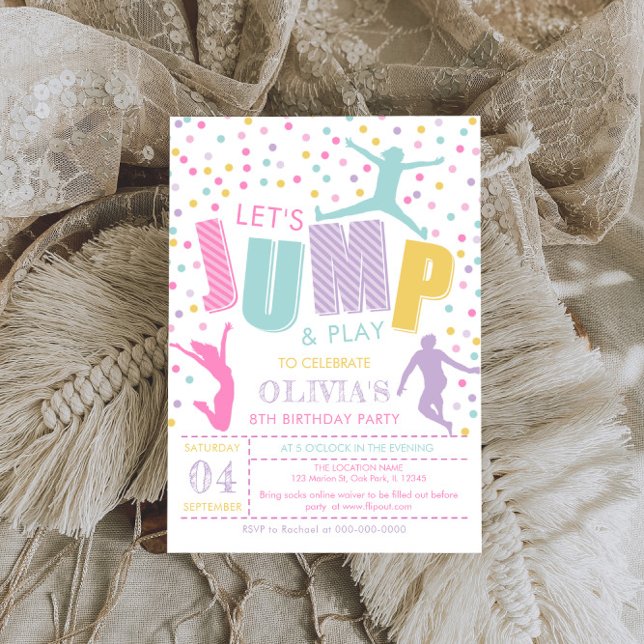 Jump Birthday Party Invitation (Creator Uploaded)