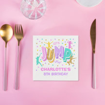 Jump Birthday Personalised Napkins