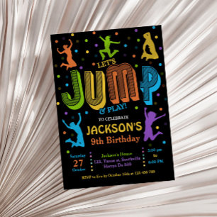 Jump Birthday Trampoline Party Invitation