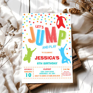 Jump Bounce House Birthday Party Invitation