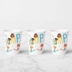 Jump Bounce Play Trampoline Park Party Birthday Paper Cups