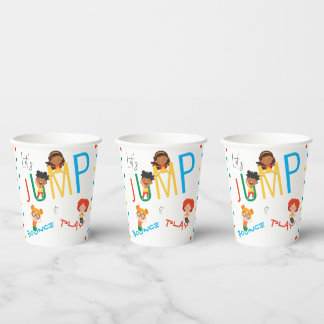 Jump Bounce Play Trampoline Park Party Birthday Paper Cups