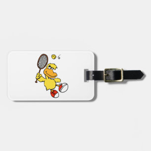 Jump Duck tennis Choose background color Luggage Tag