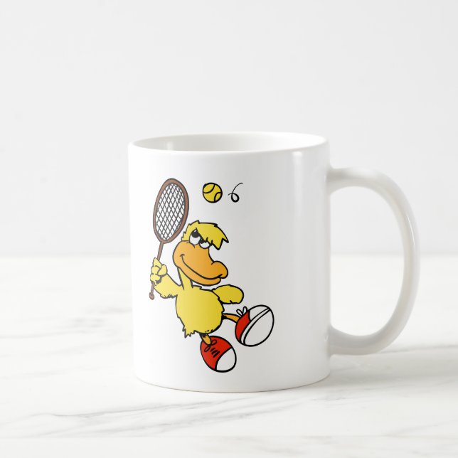 Jump Duck tennis | Choose background colour Coffee Mug (Right)