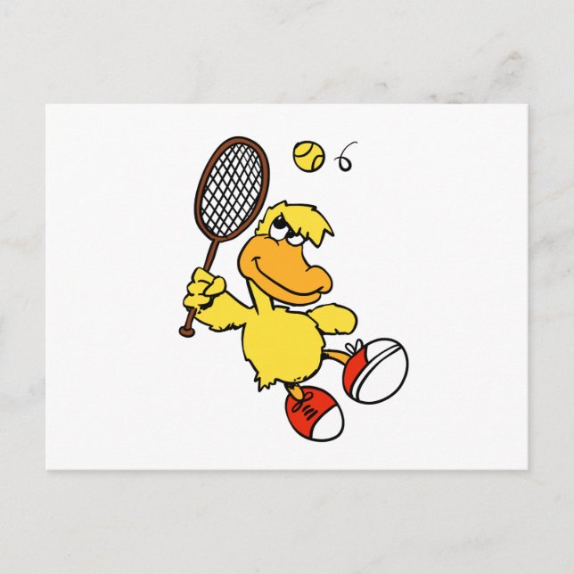 Jump Duck tennis | Choose background colour Postcard (Front)
