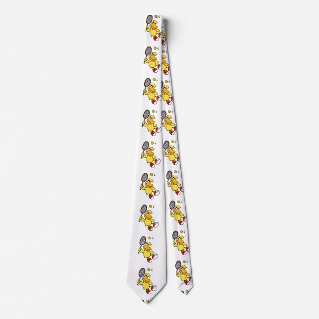 Jump Duck tennis | Choose background colour Tie (Front)