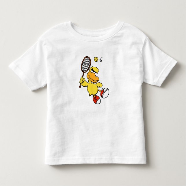 Jump Duck tennis | Choose background colour Toddler T-Shirt (Front)