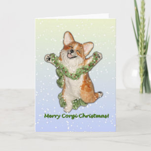 "Jump For Joy" Merry Corgi Christmas Card