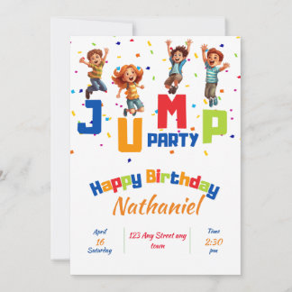 Jump Party Invitation, Trampoline Party invite