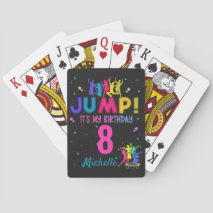 Jump Party It's my birthday Trampoline Bounce Playing Cards