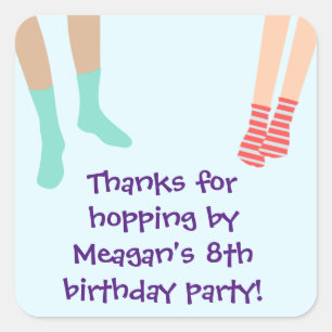 Jump Party Thank You Sticker