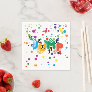 Jump Play Trampoline Park Party Kids Birthday  Napkin