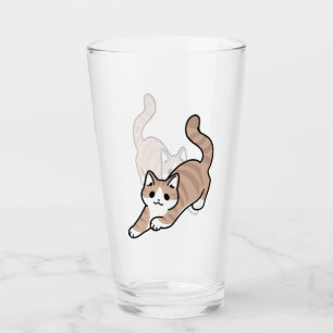 Jump Purr Jump: Playful Cat Design with Fun Art Glass