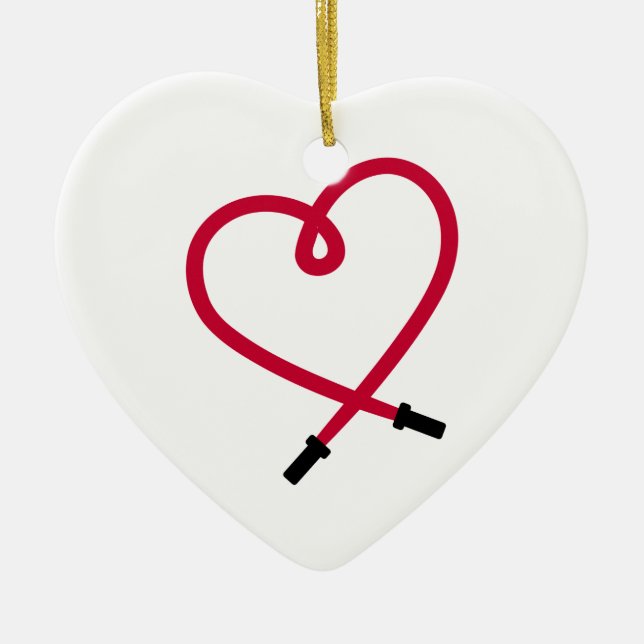 Jump rope ceramic ornament (Front)