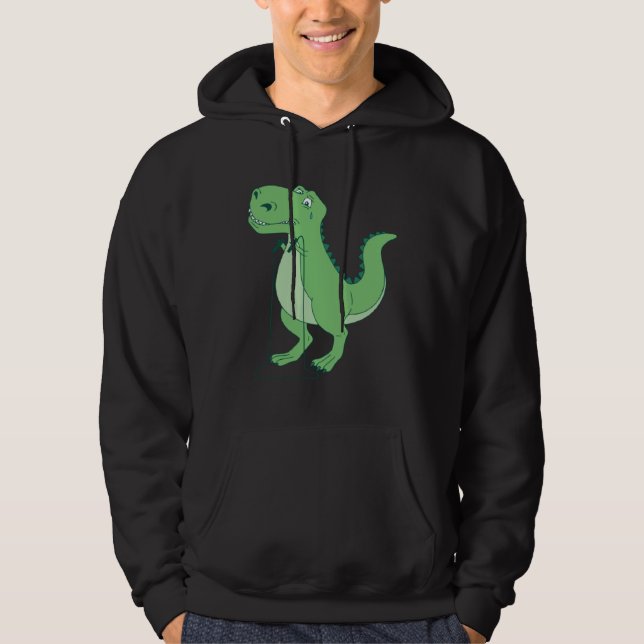 Jump Rope Dinosaur Jump Rope Fitness Hoodie (Front)