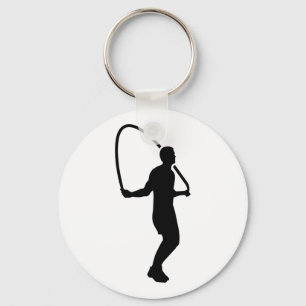 Jump rope key ring