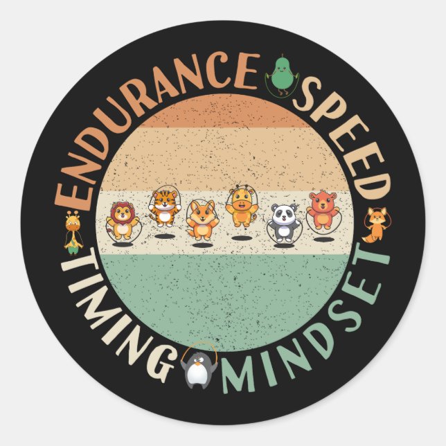Jump Roping - Rope Skipping Mindset Classic Round Sticker (Front)
