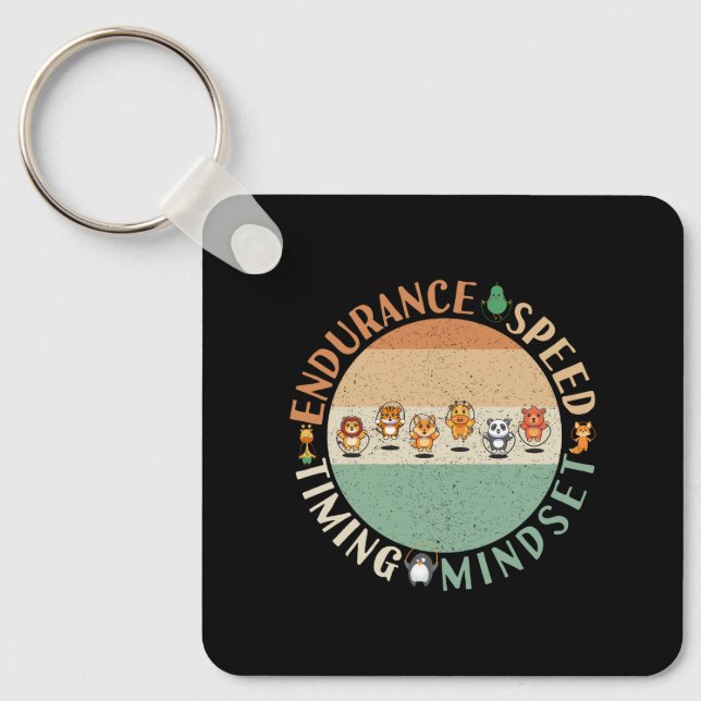 Jump Roping - Rope Skipping Mindset Key Ring (Front)