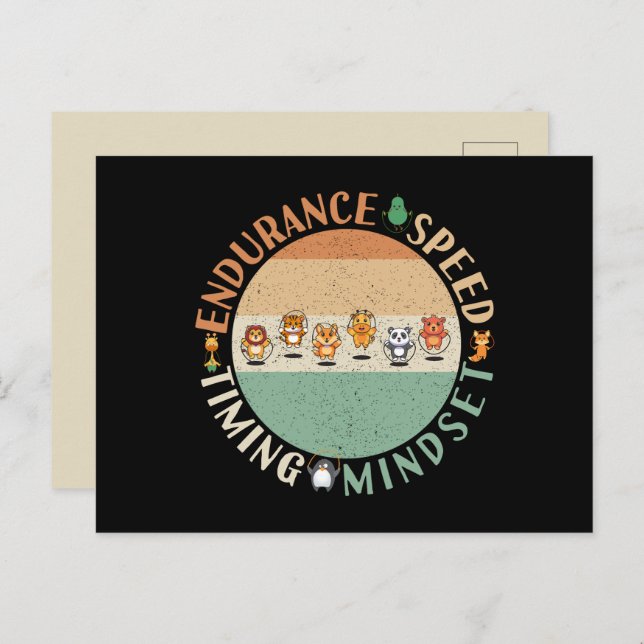 Jump Roping - Rope Skipping Mindset Postcard (Front/Back)