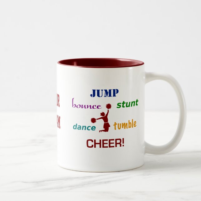 Jump Stunt Bounce Cheerleader Coffee Mug (Right)