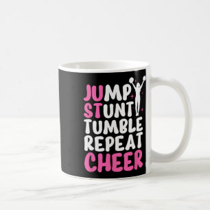 Jump Stunt Tumble Cheer Cheerleader Cheerleading Coffee Mug