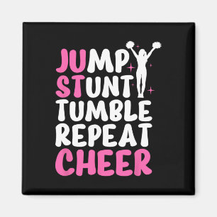 Jump Stunt Tumble Cheer Cheerleader Cheerleading Magnet
