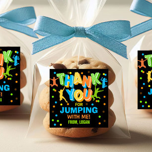 Jump Trampoline Birthday Favour Sticker