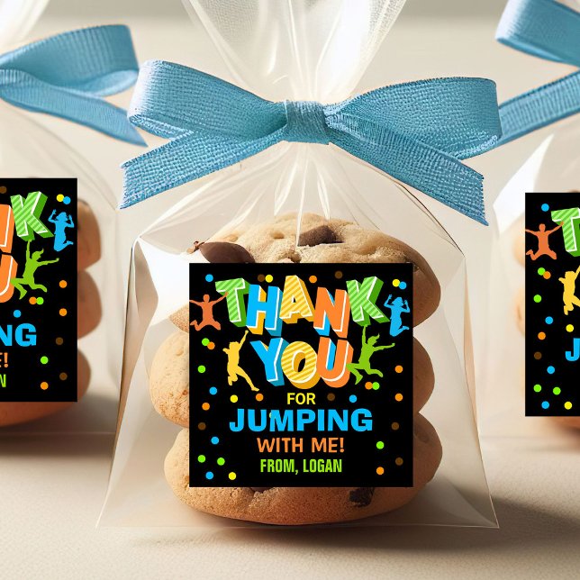 Jump Trampoline Birthday Favour Sticker (Creator Uploaded)