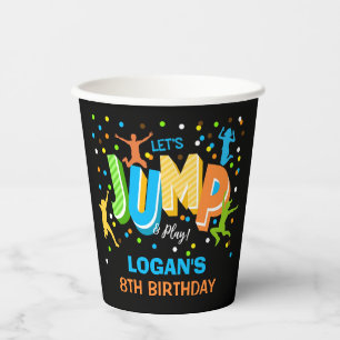 Jump Trampoline Birthday Party Paper Cup