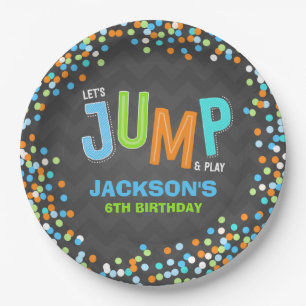Jump Trampoline Birthday Party Supplies Decor Paper Plate