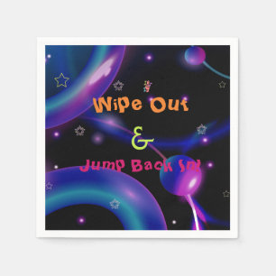 Jump Trampoline Colourful girl birthday party Napkin