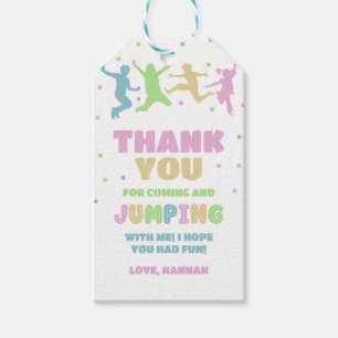 Jump Trampoline Park Birthday Party Favour Gift Tags