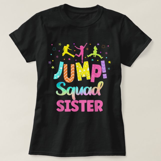 Jump Trampoline Party Mummy Matching Bounce Garden T-Shirt (Design Front)