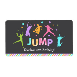 Jump Water bottle labels / trampoline bottle label