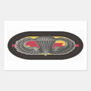 Jump Wings on 1st Bn RANGER Oval Stickers