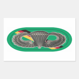 JUMP WINGS ON SF DETACHMENT EUROPE OVAL STICKERS